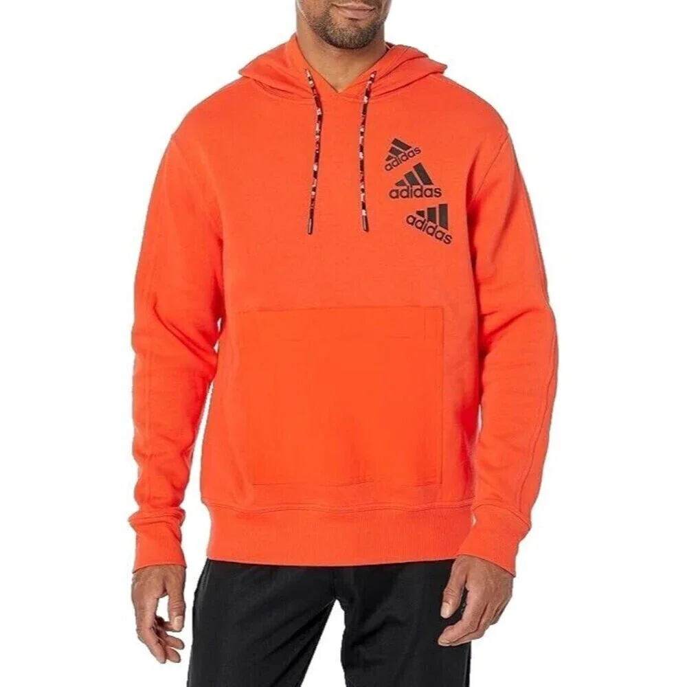 Adidas Women's Essentials‎ Brandlove Hoodie Orange XL Zipper Pocket Long Sleeve